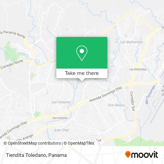 Tiendita Toledano map