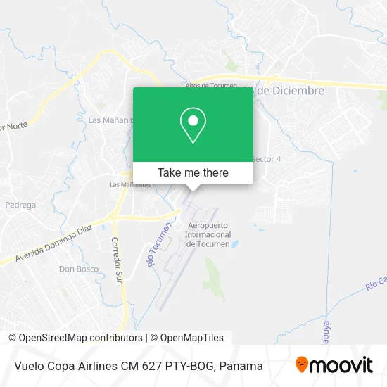 Vuelo Copa Airlines CM 627 PTY-BOG map