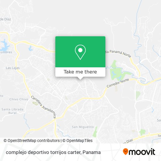 complejo deportivo torrijos carter map