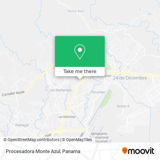 Procesadora Monte Azul map