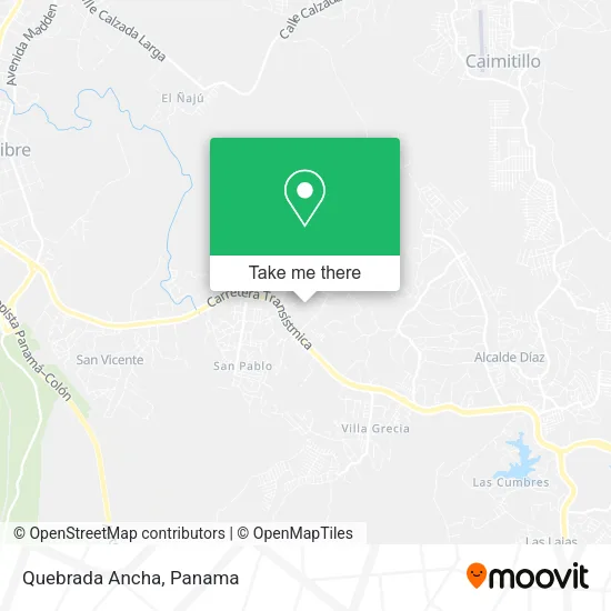 Quebrada Ancha map