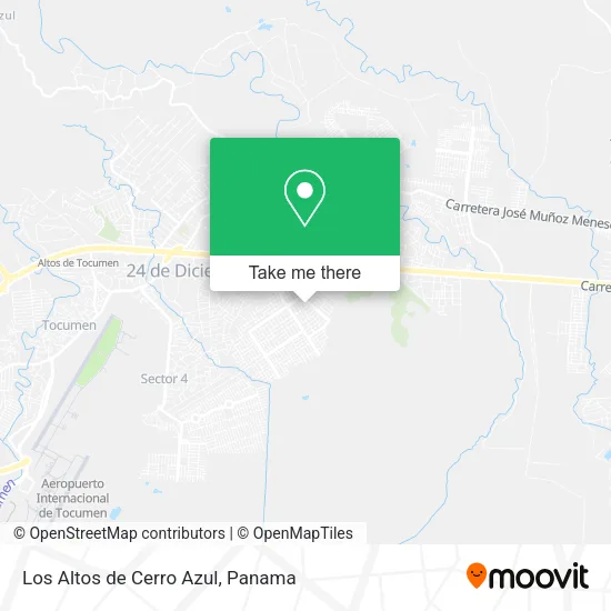 Los Altos de Cerro Azul map