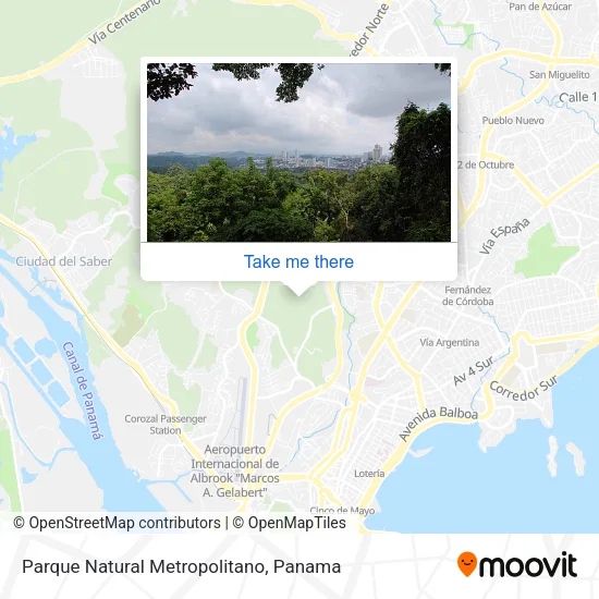 Parque Natural Metropolitano map