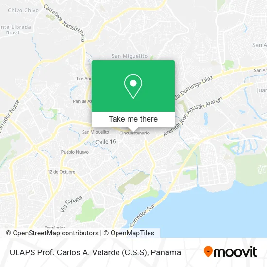 ULAPS Prof. Carlos A. Velarde (C.S.S) map