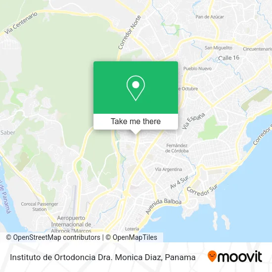 Instituto de Ortodoncia Dra. Monica Diaz map