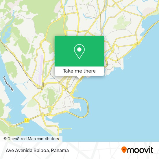 Ave Avenida Balboa map