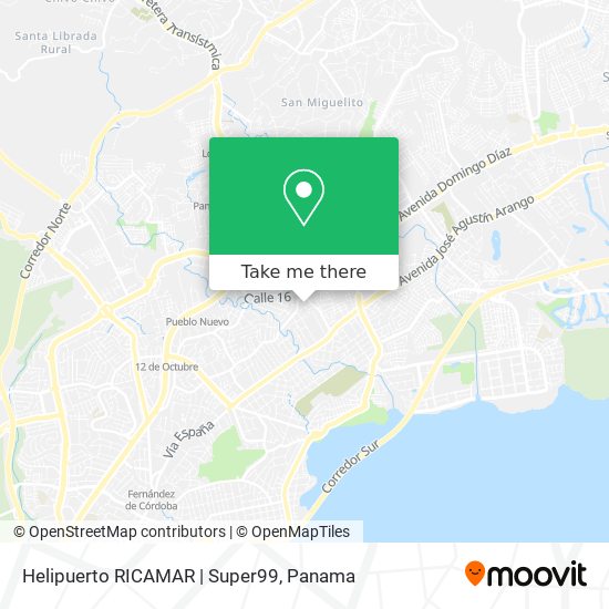 Mapa de Helipuerto RICAMAR | Super99