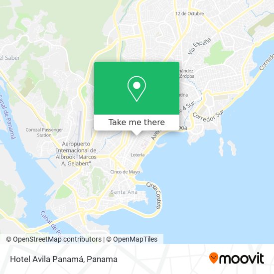 Hotel Avila Panamá map