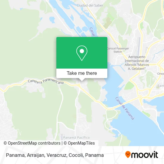 Panama, Arraijan, Veracruz, Cocoli map