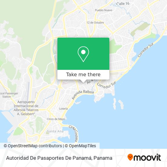 Autoridad De Pasaportes De Panamá map