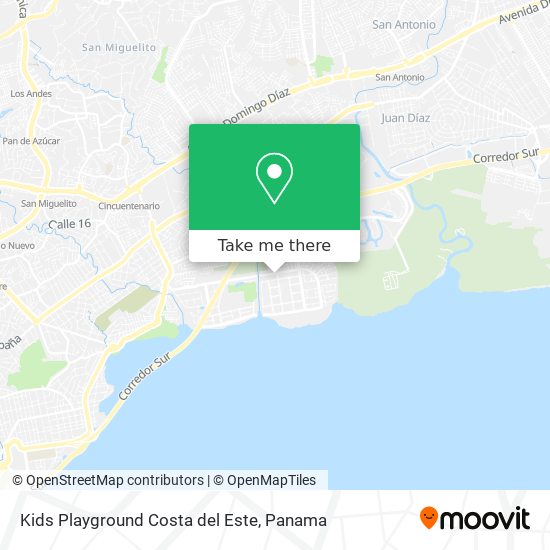 Mapa de Kids Playground Costa del Este