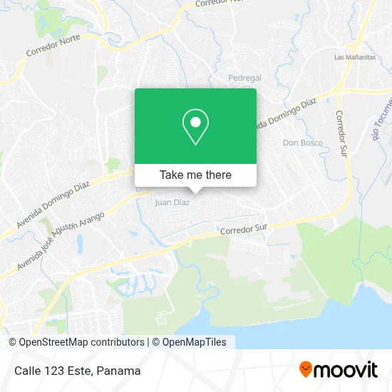 Mapa de Calle 123 Este