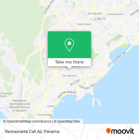 Mapa de Restaurante Cali Aji
