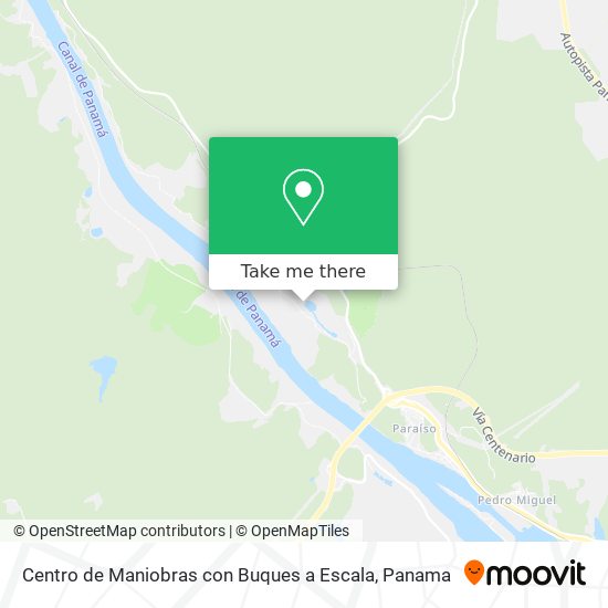 Centro de Maniobras con Buques a Escala map