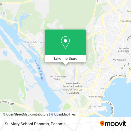 St. Mary School Panama map