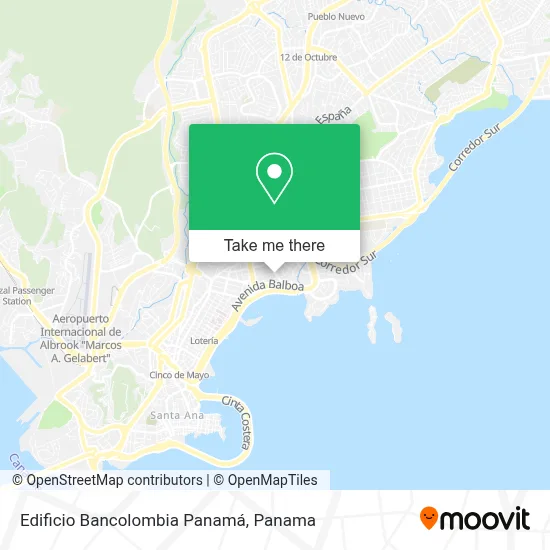 Edificio Bancolombia Panamá map
