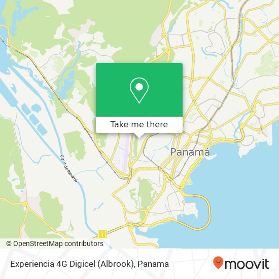 Experiencia 4G Digicel (Albrook) map