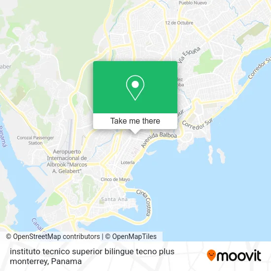 Mapa de instituto tecnico superior bilingue tecno plus monterrey