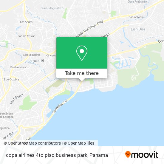 copa airlines 4to piso business park map