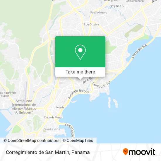 Corregimiento de San Martin map