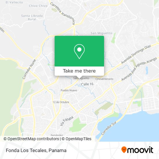 Fonda Los Tecales map
