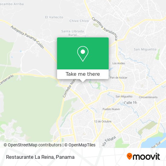 Mapa de Restaurante La Reina