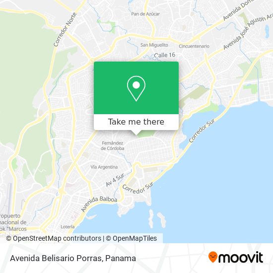 Avenida Belisario Porras map
