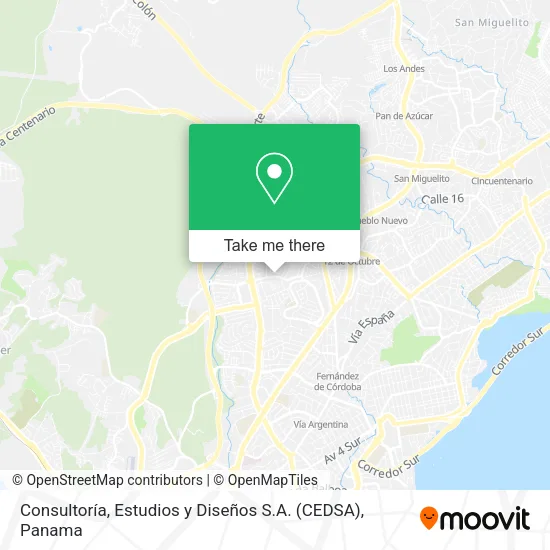 Consultoría,  Estudios y Diseños S.A. (CEDSA) map