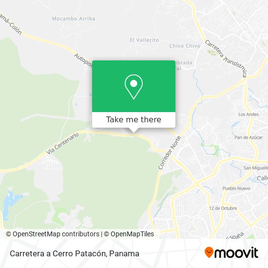 Carretera a Cerro Patacón map