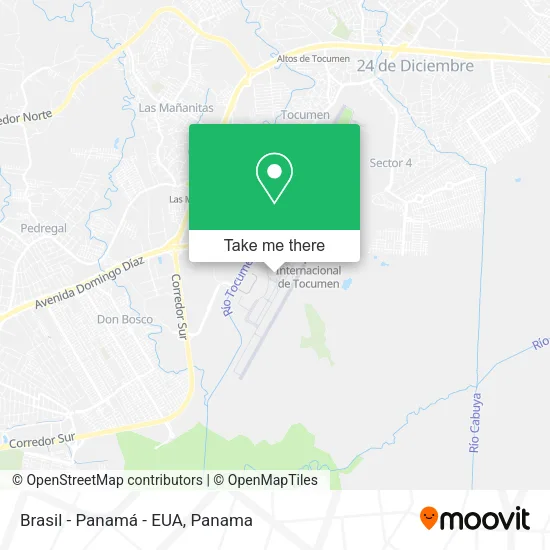 Brasil - Panamá - EUA map