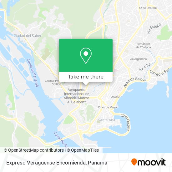 Expreso Veragüense Encomienda map