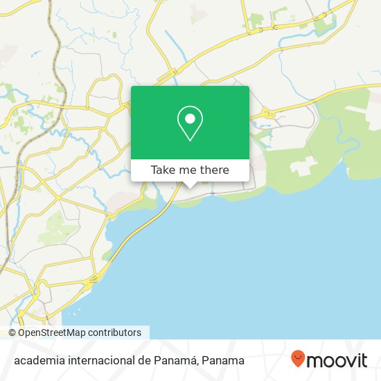 Mapa de academia internacional de Panamá