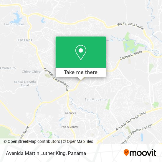 Avenida Martin Luther King map