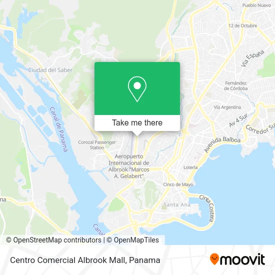 Centro Comercial Albrook Mall map