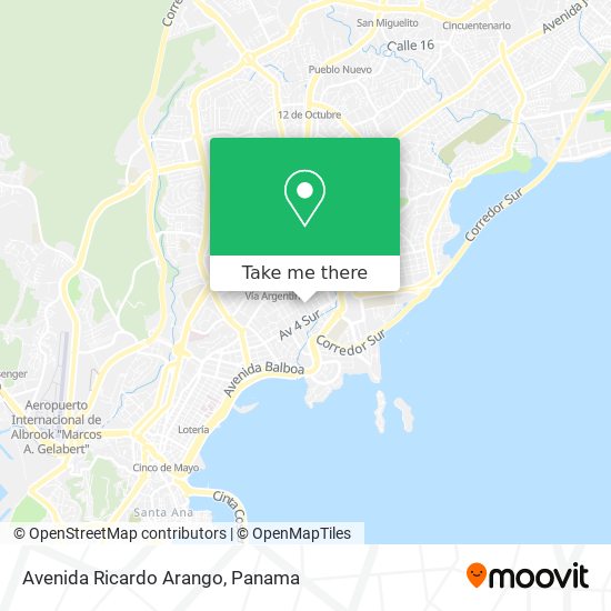 Avenida Ricardo Arango map