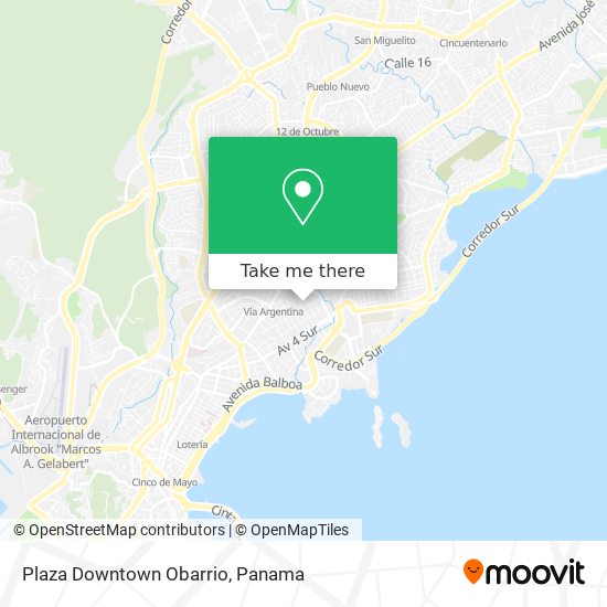 Mapa de Plaza Downtown Obarrio