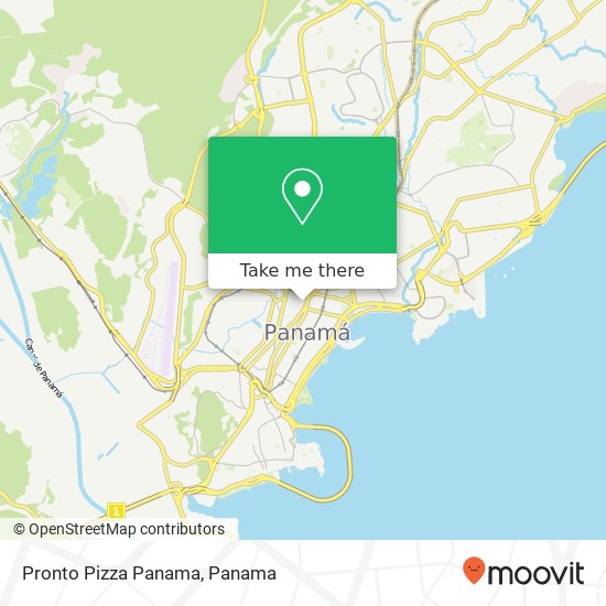 Mapa de Pronto Pizza Panama, Calle Altos de Bella Vista La Exposición o Calidonia, Ciudad de Panamá