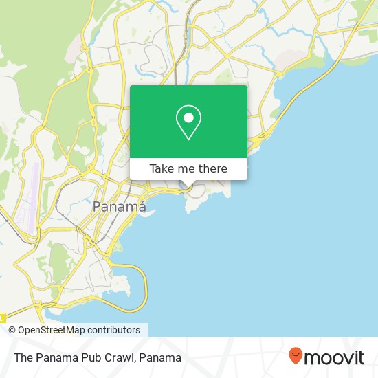 The Panama Pub Crawl map