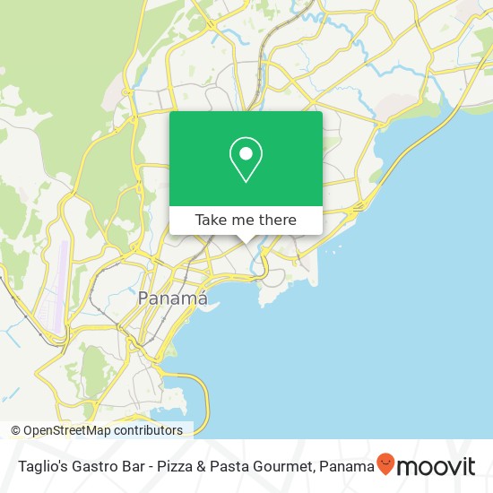 Mapa de Taglio's Gastro Bar - Pizza & Pasta Gourmet, Calle 53 E Bella Vista, Ciudad de Panamá