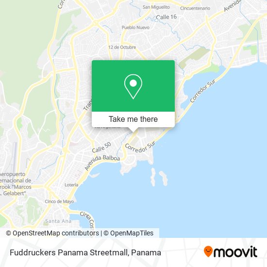 Fuddruckers Panama Streetmall map