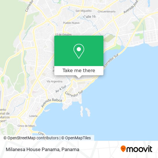 Milanesa House Panama map