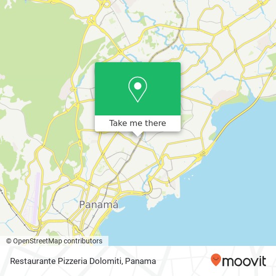 Restaurante Pizzeria Dolomiti, Avenida Enrique J. Arce Bella Vista, Ciudad de Panamá map