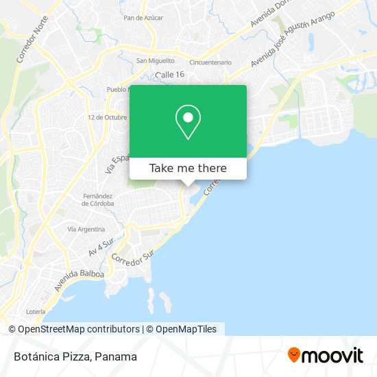 Botánica Pizza map