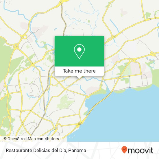 Mapa de Restaurante Delicias del Día, Calle 92 E Parque Lefevre, Ciudad de Panamá