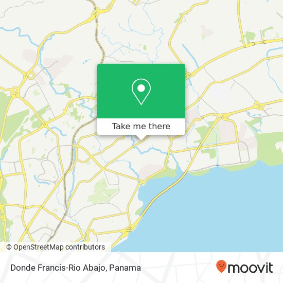 Mapa de Donde Francis-Rio Abajo, Avenida Central España Parque Lefevre, Ciudad de Panamá