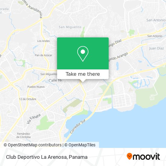 Club Deportivo La Arenosa map
