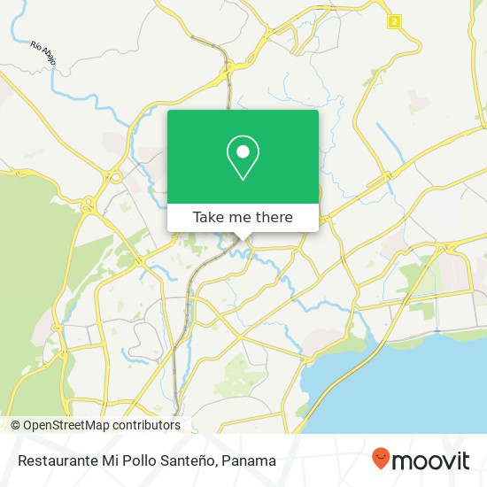 Restaurante Mi Pollo Santeño, Pueblo Nuevo, Ciudad de Panamá map