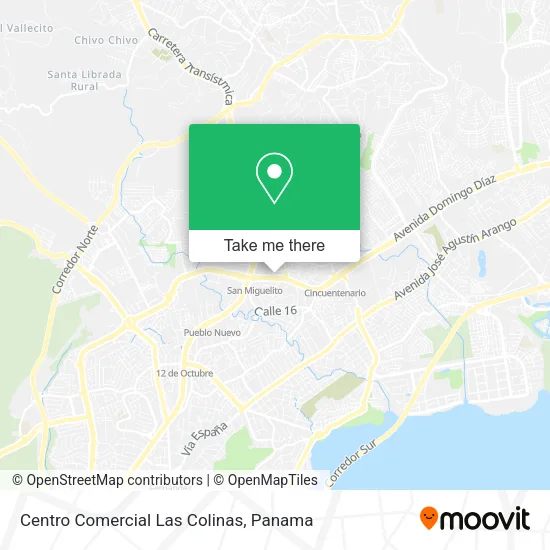 Mapa de Centro Comercial Las Colinas