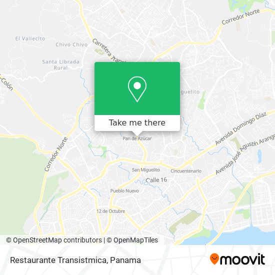 Mapa de Restaurante Transistmica