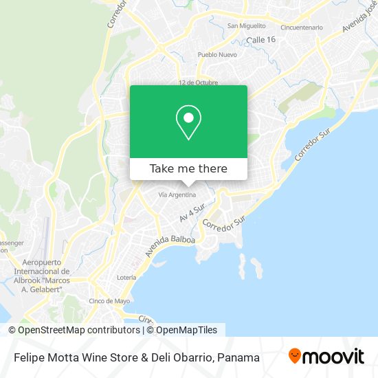 Felipe Motta Wine Store & Deli Obarrio map